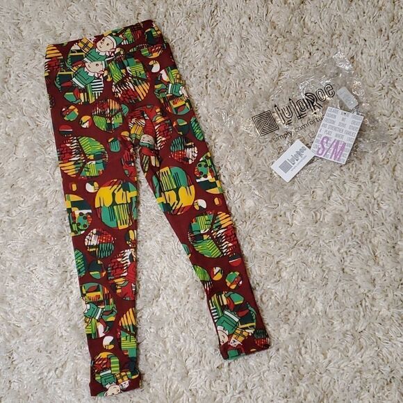 LULAROE Kids Christmas/Holiday Leggings - S/M - Picture 1 of 6
